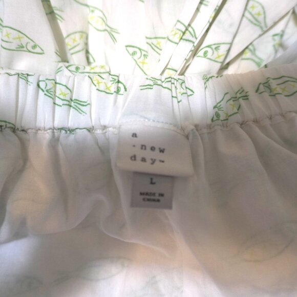 A New Day Whimsical Fish Print Halter Maxi Dress Sz L - Picture 7 of 7